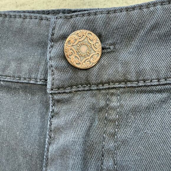 Soft Surroundings Cargo Pants Women's 12 Navy Blue Zipper Pockets Tapered Preppy - Picture 6 of 16